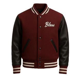 2026 Trending Streetwear Varsity <b>Jacket</b> Oversized Letterman <b>Jacket</b> Custom <b>Patch</b> Wholesale Supplier - Product Image 2