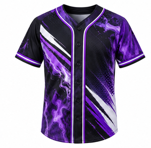 Uniforme Deportivo de Béisbol Sublimado con Botones para Hombre y Mujer, Ligero, Transpirable, Ropa de Equipo al por Mayor, Impresión Completa - Product Image 2