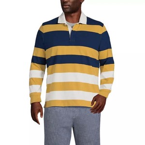 Camiseta Polo a Rayas de Manga Larga para Hombre, Cuello con Botones, Jersey de Rugby y Fútbol, Ropa Deportiva para Adultos - Product Image 3
