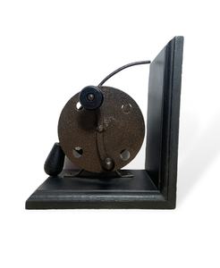 Sujetalibros Homejoy2000 BE10 con Forma de Carrete de Pesca y Base de Madera, Sujetalibros Únicos y Elegantes para el Hogar o la Oficina - Product Image 3