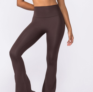Pantalons de yoga au design simple, service OEM, leggings personnalisés, marque propre, leggings de sport taille haute pour femmes, fitness - Product Image 3