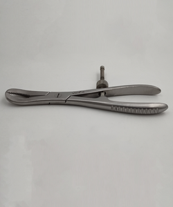 Pinces orthopédiques de maintien osseux avec fixation par fil, verrouillage du fil, 170 mm / 17 cm, mâchoires incurvées à dents, en acier inoxydable - Product Image 3