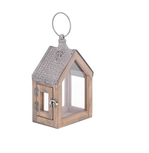 Lanterne en bois vintage écologique, design rustique, pour la décoration de restaurants, hôtels et maisons. - Product Image 6