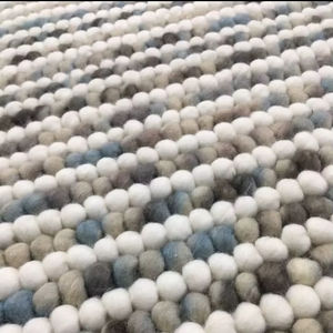 Tapis en laine épaisse tissé à la main, tapis rayé en feutre bouclé, texture de haute qualité, tapis bohème moderne, fournisseur en gros sur mesure - Product Image 3