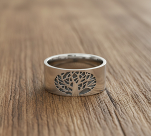 Bague de pouce unisexe Tanya Gems en argent 925, sertie de pierres, motif Arbre de Vie, classique, taille personnalisable, pour mariage, fiançailles, fête, cadeau - Product Image 6