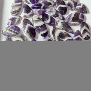 Amethyste Chevron Violette Naturelle Grade AAA, Cabochon de Haute Qualité, Pierre de Guérison en Jaspe, Pierre Précieuse en Vrac pour Bijoux, Vente en Gros, Mahnaj Gem - Product Image 2