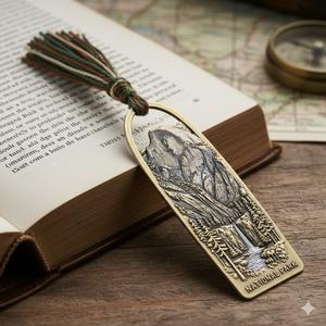 Marcapáginas de Recuerdo de Parque Nacional, Regalos de Viaje, Diseño Fundido a Presión, Personalizado, Chapado en Oro, Tradicional, Impreso en Serigrafía, con Borla - Product Image 6