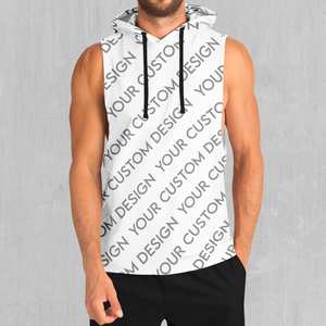 Nuevas Camisetas sin Mangas con Capucha para Hombre 206, Camisetas Deportivas para Fisicoculturismo, Camisetas Cortadas con Cuello Redondo, Camisetas sin Mangas para Gimnasio - Product Image 1