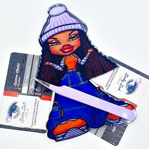 Azulejo de pestañas acrílico BRATZ Girl para extensiones de pestañas etiqueta personalizada bandeja de vidrio ajuste magnético Accesorios de belleza azulejo de pestañas personalizado - Product Image 4