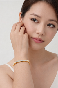 18ct Rose Gold Diamond Bar <b>Bangle</b> <b>Bracelet</b> for Women Minimalist Geometric Design Fine Jewelry Wedding Party Gift - Product Image 4