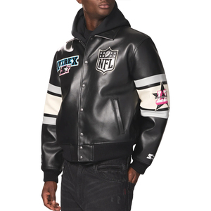 New Fashion Custom Logo Print Men <b>Leather</b> Avirex Jackets <b>Top</b> Quality Embroidery Street Wear <b>Leather</b> Jacket For Men's - Product Image 4