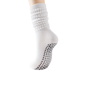 OEM Wholesale Women Thick <b>Grip</b> Slouch <b>Socks</b> Anti-Slip Knitted Design Cotton Crew <b>Grip</b> Anti Slip Pilates Ankle Yoga <b>Socks</b> - Product Image 4