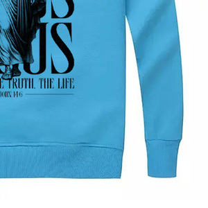 Men's Royal Blue Long Sleeve Crew Neck Pullover Sweatshirt 100% Polyester Fleece Winter Breathable Plus Size Regular Fit Solid - Product Image 3