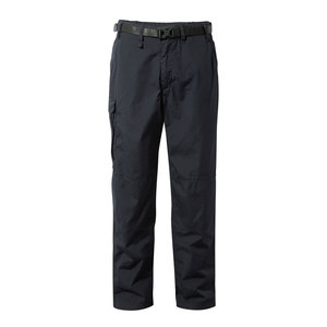 Pantalones Cargo Azul Oscuro para Hombre, 100% Poliéster, Tela Oxford, Secado Rápido, Múltiples Bolsillos, Estilo Workwear, Cintura Alta, Cierre de Cremallera - Product Image 1