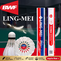 Volants de badminton en plumes d'oie pour l'entraînement des clubs d'élite LING-MEI 90PRO en vrac