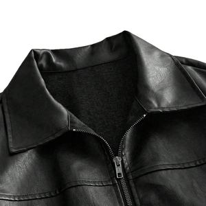 Veste universitaire en cuir pour homme avec logo personnalisé, style vintage, course automobile, bombardier, streetwear surdimensionné, veste chauffante d'hiver - Product Image 3