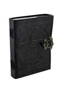Genuine Leather Hardcover Thread Sewing Pentagram Embossed <b>Journal</b> High Quality Travel Notebook Cotton Paper SketchBook Diary - Product Image 3