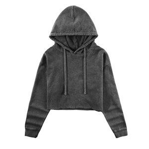 Hoodie court pour femme, respirant, élégant, couleur personnalisée, grandes tailles, services OEM et ODM disponibles - Product Image 5