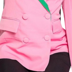 Women's <b>Pink</b> Lapel Trim Blazer Elegant Tailored <b>Jacket</b> Classic Formal Business Casual Office Wear Stylish <b>Ladies</b> Fashion - Product Image 3