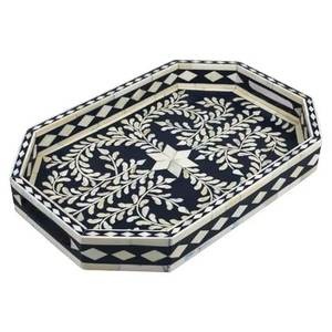 Elegante Bandeja de Servir con Incrustaciones de Hueso y Diseño Artístico para Regalos de Boda, Catering de Restaurantes y Uso Doméstico - Product Image 3