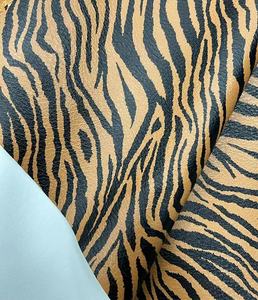 Simili cuir PVC imprimé peau de zèbre, effet gaufré, toucher simili cuir de vache véritable, tissu PU, cuir artificiel pour chaussures, sacs, vêtements - Product Image 1