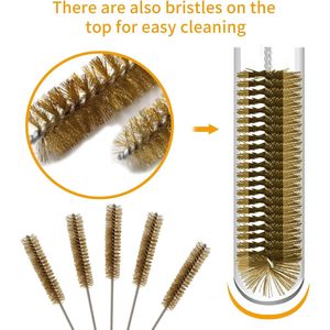 Set di 7 Spazzole in Filo di Ottone da 11 Pollici per Pulizia Bottiglie, Tubi e Fori - Product Image 5