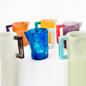 Jarra de Navidad de resina hecha a mano, jarra de remolino multicolor de albaricoque de agua soplada a mano, tazas Premium para Bar restaurent - Product Image 6