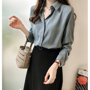 Nouvelle chemise blanche printemps grande taille 4XL, chemisier décontracté ample pour femme, hauts à manches longues boutonnés, chemise streetwear - Product Image 3