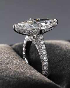 Bague en Moissanite taille Poire pour Femme, Certifiée GRA, en Argent S925, avec Micro-Pavé et Sertissage à Griffes, Bague Combinée - Product Image 2