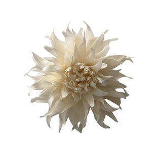 Flores de Madera Sola Blancas Premium Inspiradas en la Dalia, Artesanía Sostenible Hecha a Mano, 8-8.5cm, Aroma para el Hogar, Modelo 001 TH - Product Image 1