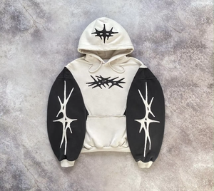 Sweat-shirts à capuche unisexes pour enfants, coupe ample, en molleton de coton épais, doux, de qualité supérieure, style streetwear, effet usé, brodés - Product Image 6