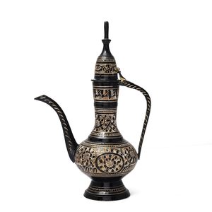 Handcrafted Engraved Brass <b>Arabic</b> Dallah Coffee Pot Decorative Vintage Metal <b>Tea</b> Pot for Home Decor Kitchen Display Gift - Product Image 4