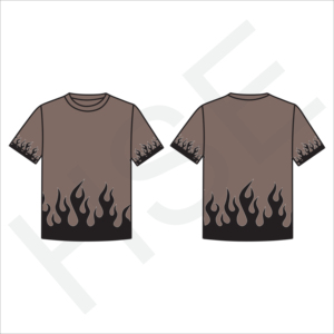 Men's <b>Flame</b> Print Short Sleeve T-<b>Shirt</b> Regular Fit Casual O-Neck Jersey Cotton Tee with Pattern Design - Product Image 4