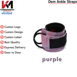Sangles de cheville personnalisées avec logo pour machines à câbles, sangles de gym rembourrées pour les entraînements des fessiers, accessoires de fitness en gros, prix d'usine - Product Image 3