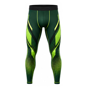 Leggings de compression pour hommes, personnalisables, à séchage rapide, respirants et extensibles, pour la course, l'entraînement et le sport, vente en gros OEM - Product Image 1