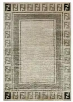 Collection Ocean Art - Tapis Kilim Moderne Géométrique en Laine/Soie, à Poils Longs, Antidérapant, Tufté à la Main, Extra Épais, pour la Décoration de la Maison