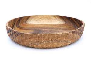 Bandeja Redonda de Madera Tallada a Mano de 28 cm, Apta para Alimentos, Multifuncional para Escritorio, Ropa de Cama, Vajilla de Cocina - Product Image 2