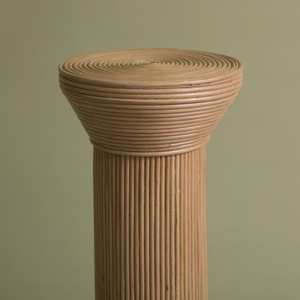 Support de colonne en rotin naturel tressé à la main, piédestal décoratif en osier, support de plante haut pour l'intérieur de la maison - Product Image 2
