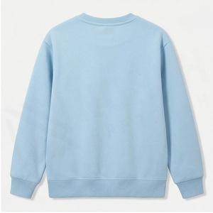 NORTH APPROACH Sweat-shirt à col rond surdimensionné bleu clair unisexe, tricoté minimaliste, couleur unie, pour l'automne - Product Image 2