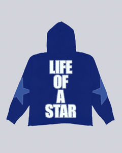 Sweat à capuche zippé surdimensionné en coton mélangé, style streetwear, effet délavé et usé, avec poche brodée personnalisée pour homme - Product Image 3