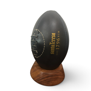 ST - Ballon de rugby miniature vintage rétro Geoffrey en cuir de vachette 100% léger et durable, 4 panneaux, taille 2 - Product Image 4
