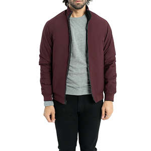 Blouson Bomber Homme en Toile Enduite à Col Montant, Couleur Unie Personnalisable, Style Urbain, Service OEM, Vente en Gros - Product Image 1