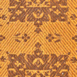 Alfombra DECORDEC Personalizada de Lana Marrón Mostaza con Diseño Geométrico, Tejido Plano, Antideslizante, Ecológica, con Flecos para Hotel/Villa - Product Image 3