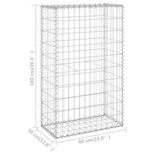 Pared de gaviones de acero galvanizado con cubiertas 23,6 \ "x11.8 \" x39.4 \ "para paisajismo y terraza - Product Image 6