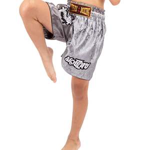 Pantalones Cortos de Muay Thai para Hombre, Estampado Satinado, Cintura Elástica, para Entrenamiento, Gimnasio, Kickboxing, Ligeros - Product Image 2