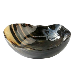 Vaisselle de cuisine, bol en corne classique pour table à manger, couleur noire, véritable corne, bol de service gratuit pour restaurants et hôtels - Product Image 2