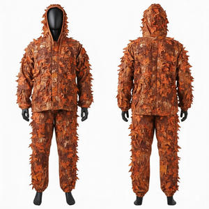 Traje Ghillie Camuflaje Hoja de Arce con Botones, Impermeable y Transpirable para Exteriores, de Poliéster/Nylon Oxford, Unisex, Camuflaje Otoñal - Product Image 2