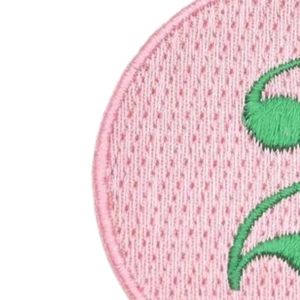 Pretty Girl Number 2 Patch <b>Pink</b> & Green Embroidered Number Applique Iron On Sew On Badge for Jackets Bags Hats DIY - Product Image 3