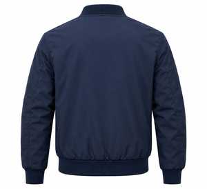Blouson bomber softshell pour homme, fermeture éclair, col montant, coupe-vent, léger, manteau d'hiver avec logo sur le devant, style streetwear - Product Image 3