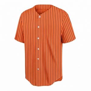 Maillot de baseball athlétique pour homme à manches courtes, chemise de sport boutonnée, tissu respirant et léger, uniforme d'équipe personnalisé - Product Image 1